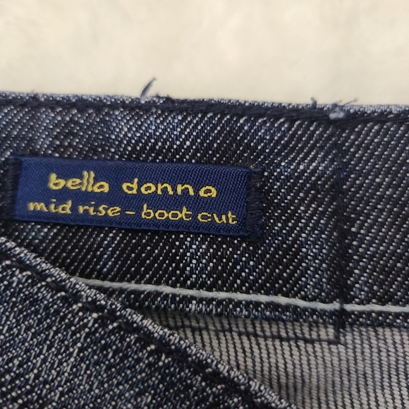 Fidelity Bella Donna vintage women's blue mid rise boot cut casual jeans, Sz 28 - Picture 4 of 10
